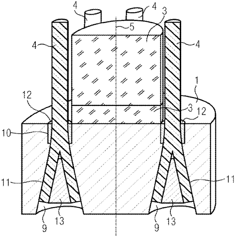 Surge protector with insulating molded sheath