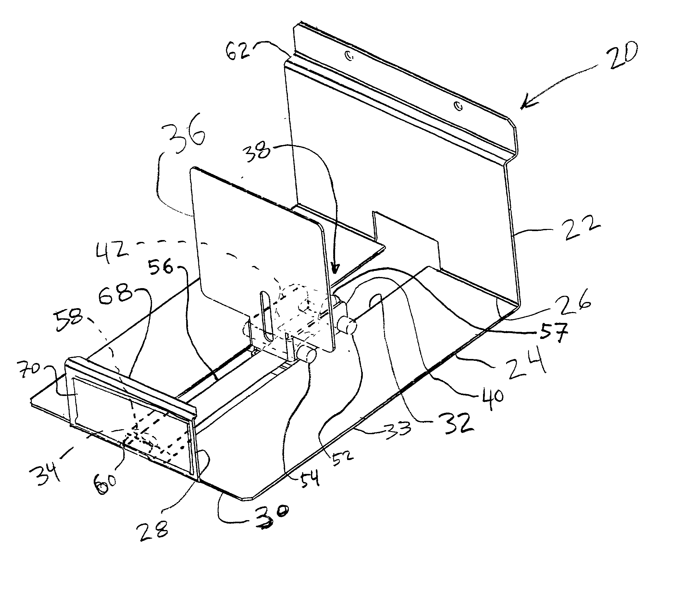 Merchandise display tray with spring-loaded pusher plate