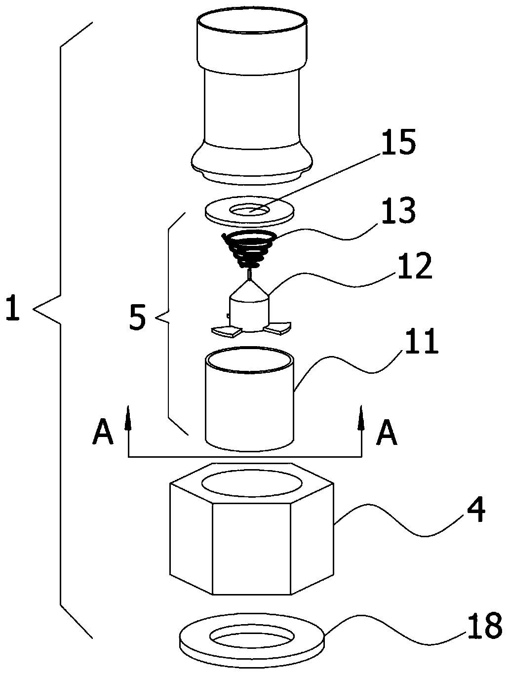 A self-sealing water inlet hose and a detachable water inlet hose