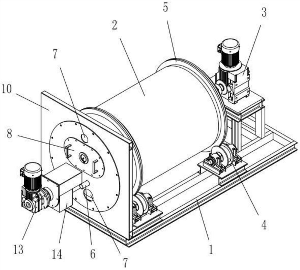 Viscous organic material drying device