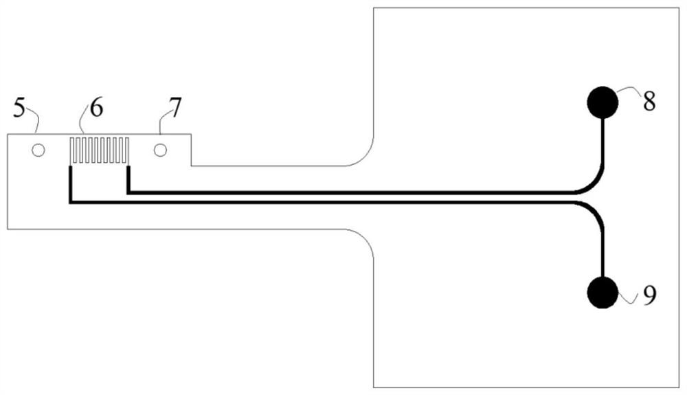 System for measuring content of water in flow channel of proton exchange membrane fuel cell