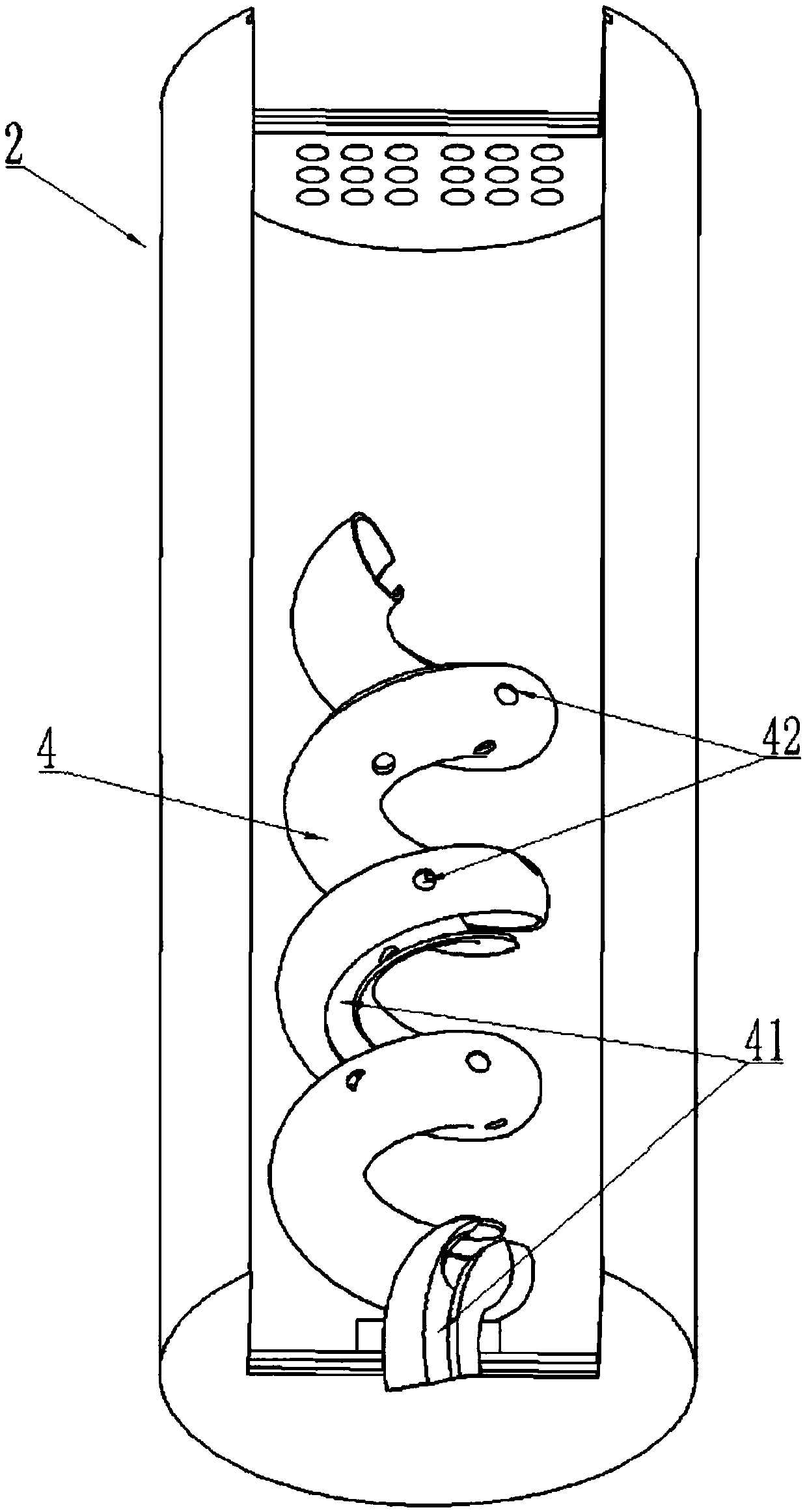 Elastic curly hair blowing device