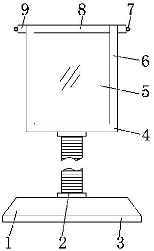 Angle-adjustable toilet glass