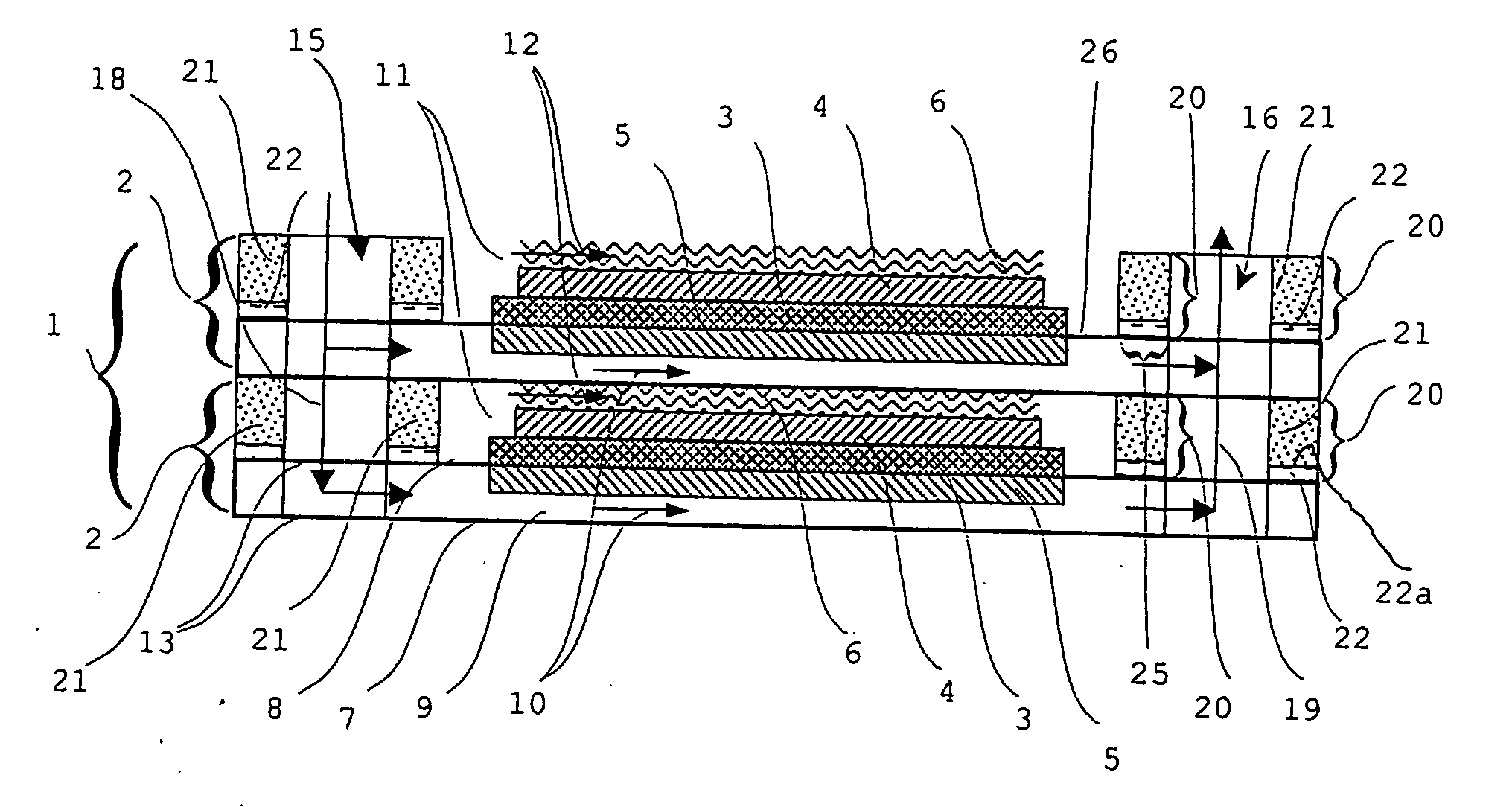 Seal construction for a fuel cell electrolyser and process for making a fuel cell with same