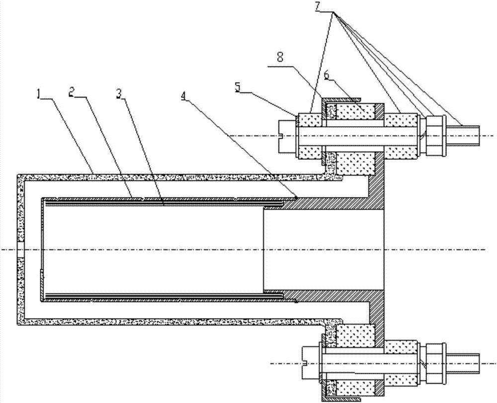 A graphite contact electrode for hollow cathode