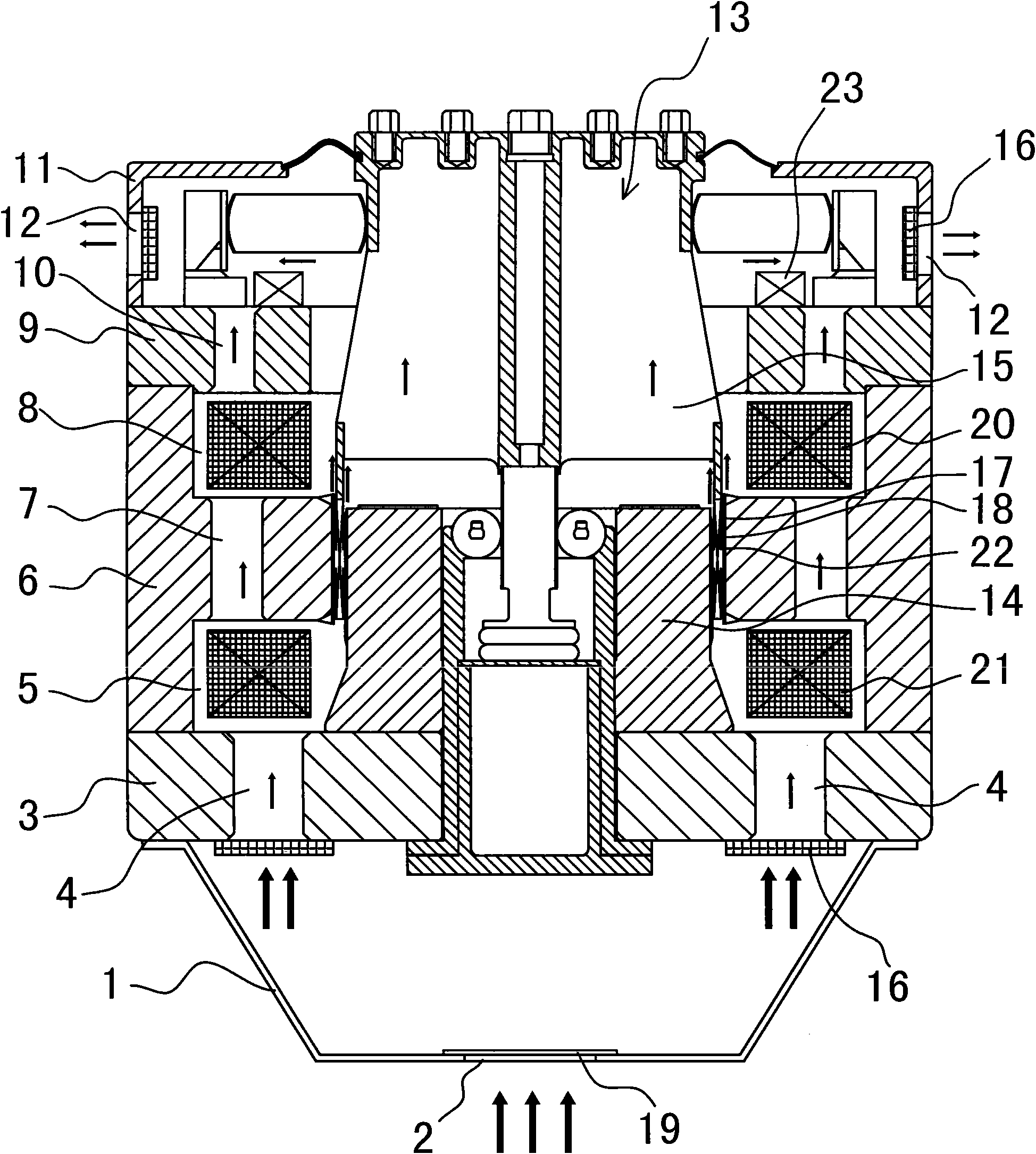 Assistant cooling structure of water-cooled platform