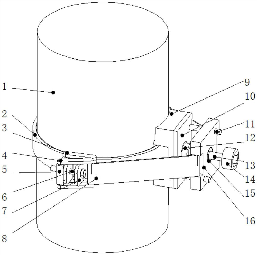 Ring clamp synchronous fastening device and its fastening method