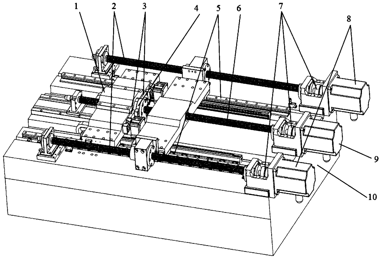 Test device for online testing ball screw pair friction torque and axial load