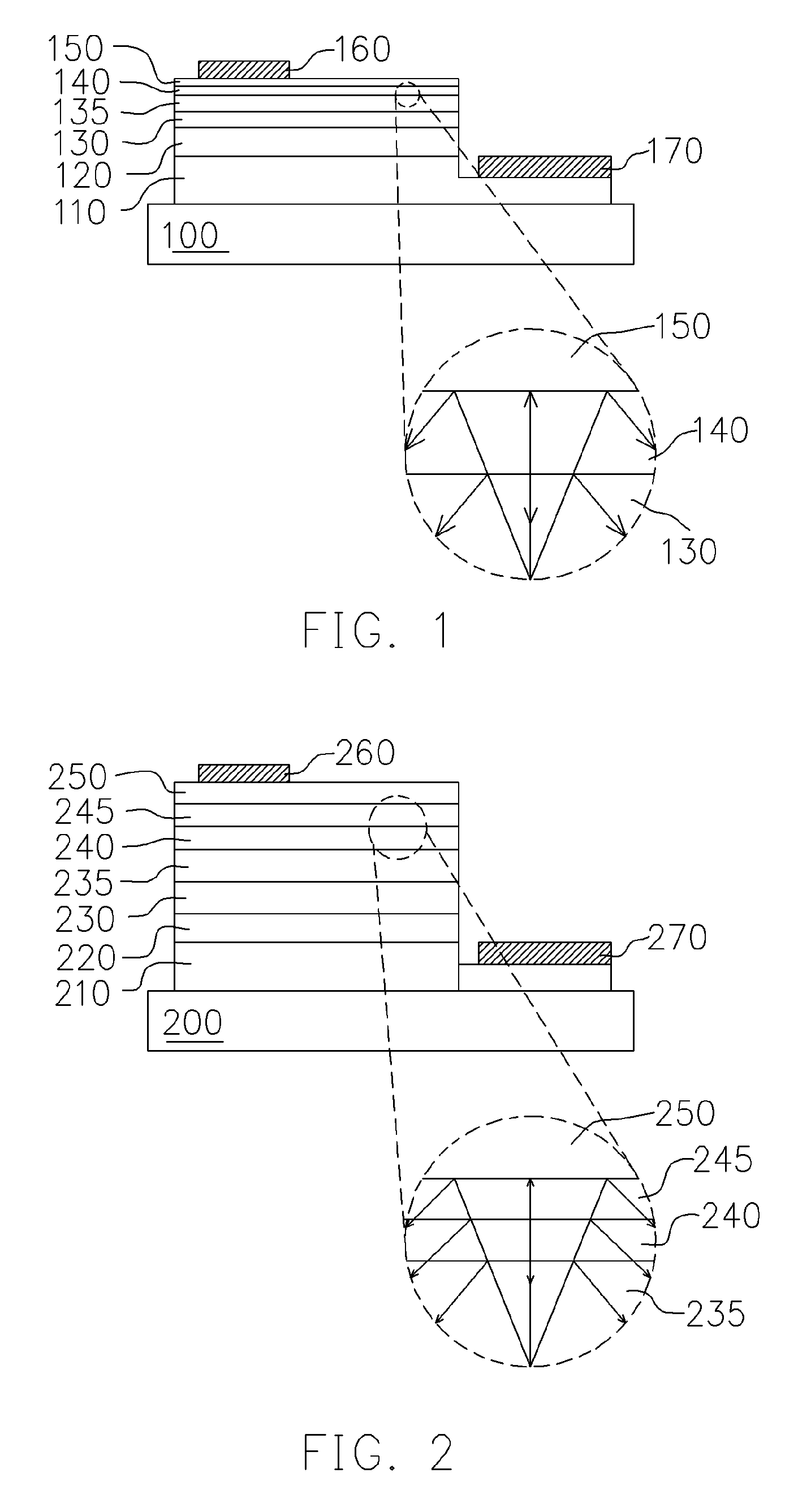 [LED device, flip-chip LED package and light reflecting structure]