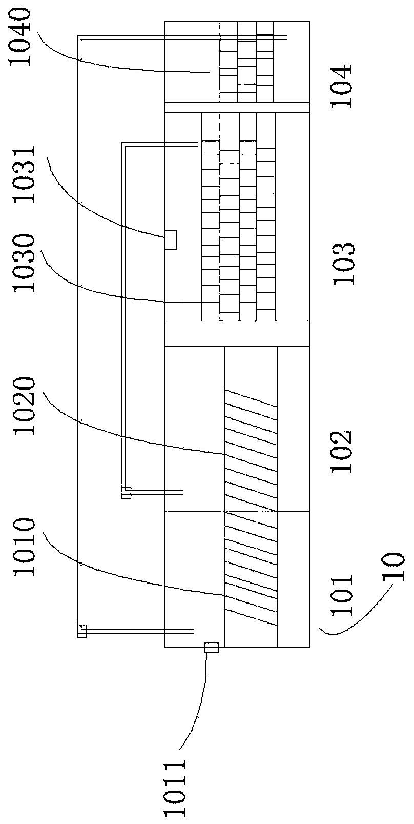 A high-salt sewage treatment system and its tank capacity and aeration adjustment method