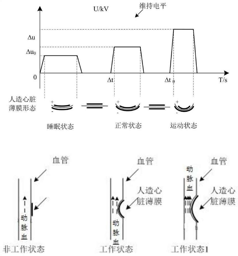 A wireless power supply system for dynamic heartbeat following control based on artificial blood supply film material