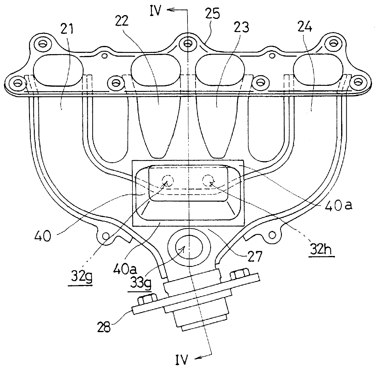 Exhaust manifold of multi-cylinder internal combustion engine