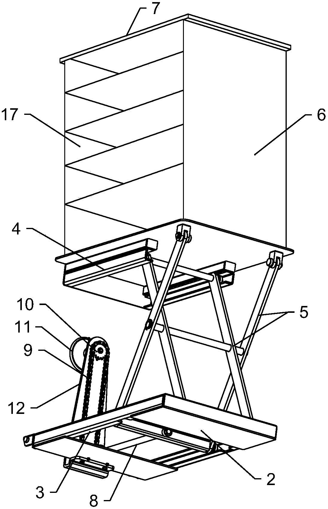 Lifting type bookshelf and tablet chair integrated device