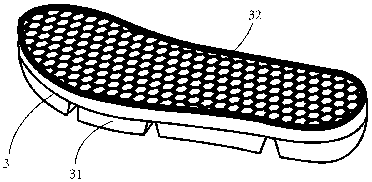 Sneaker insole and outsole structure