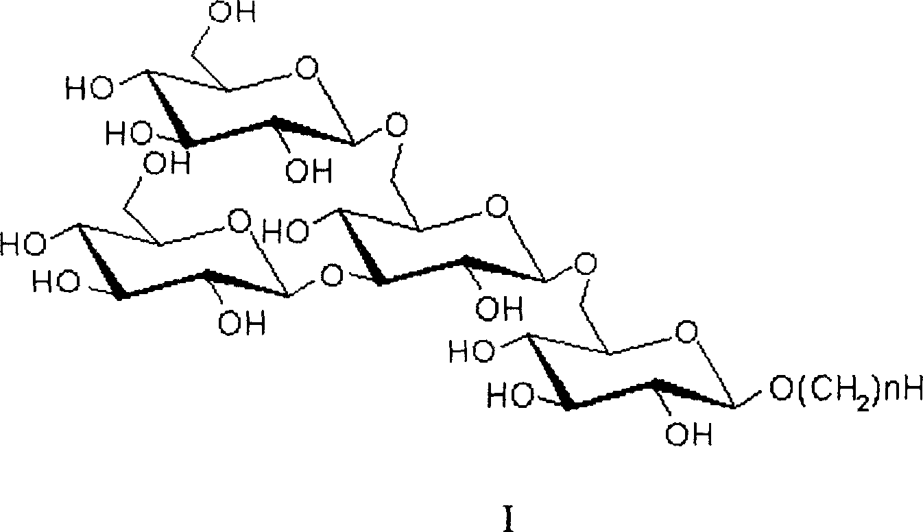 Active dextran tetra saccharide alkyl glycoside and its prepn process and application