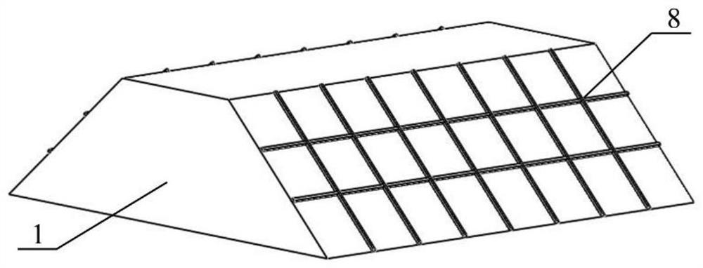 A trapezoidal floating breakwater with waste tires