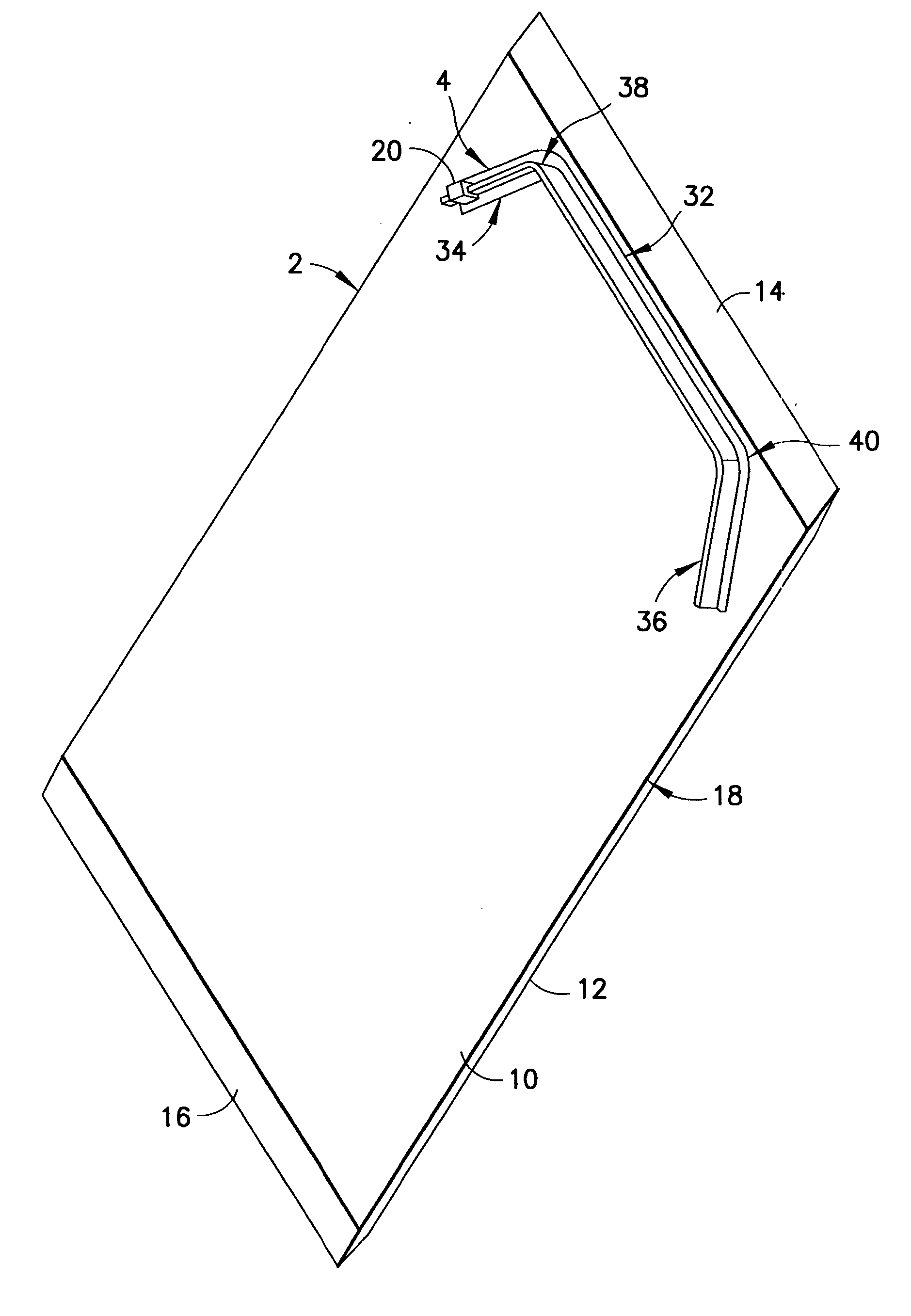 Reclosable packages with two-dimensional zipper attachement