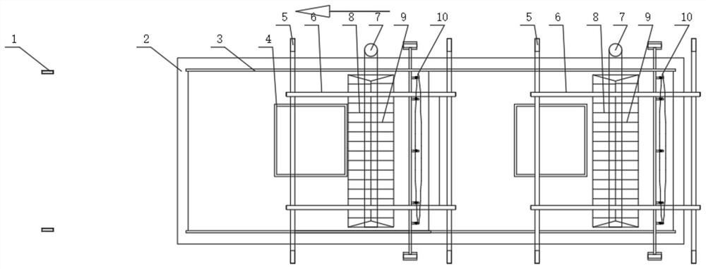 Laying device and wallboard laying equipment