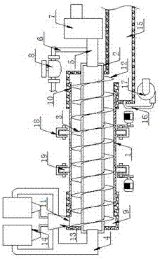 Screw blade type center heating cement curing rotary kiln