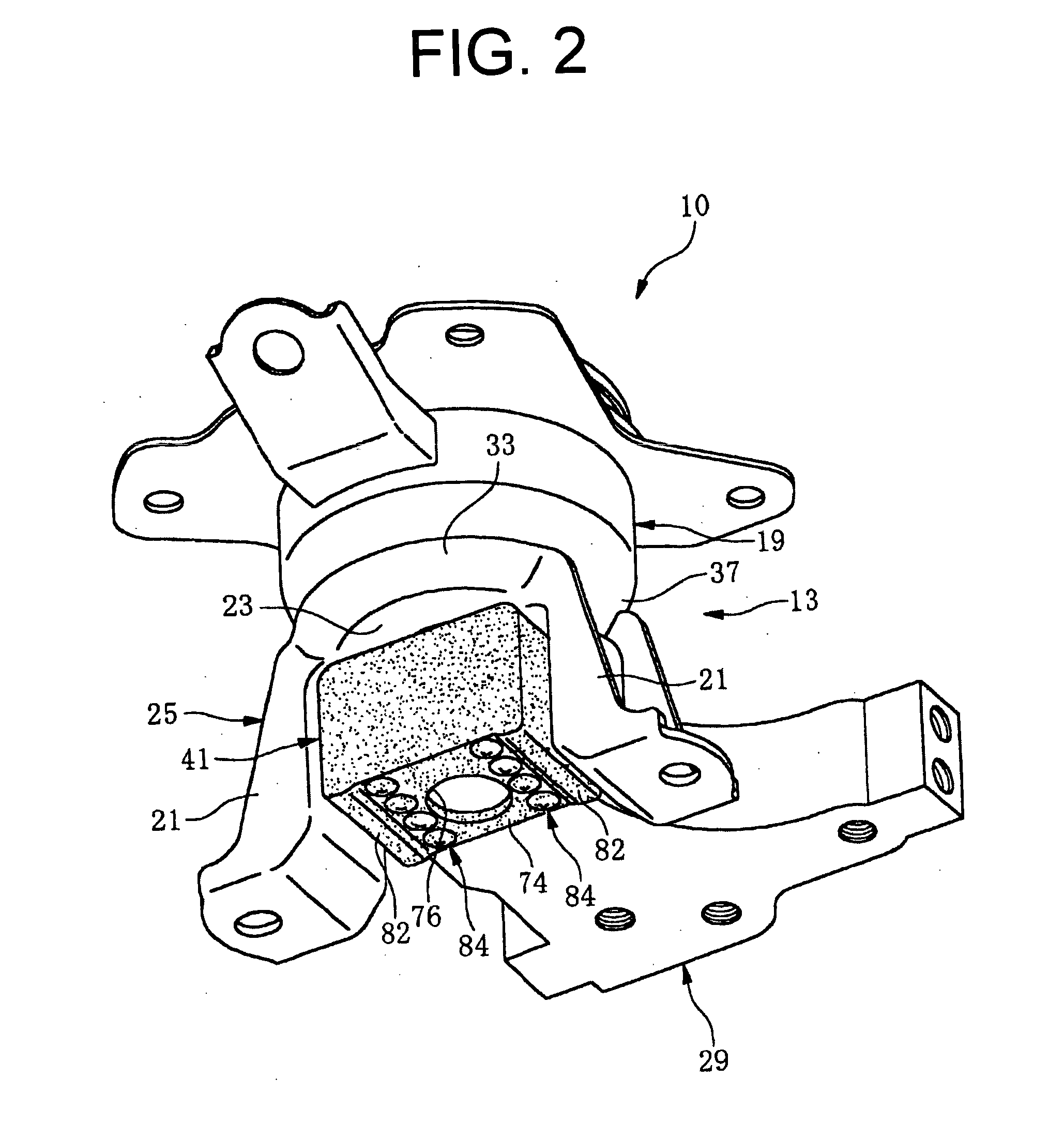 Stopper structure for engine mount