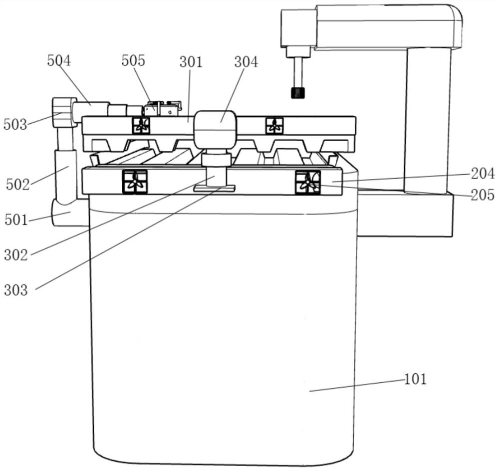 Self-cleaning efficient machining numerical control machine tool