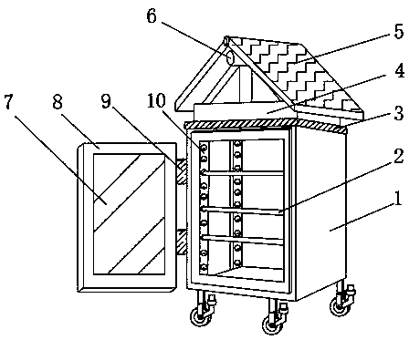 Outdoor electronic information experiment equipment storage device