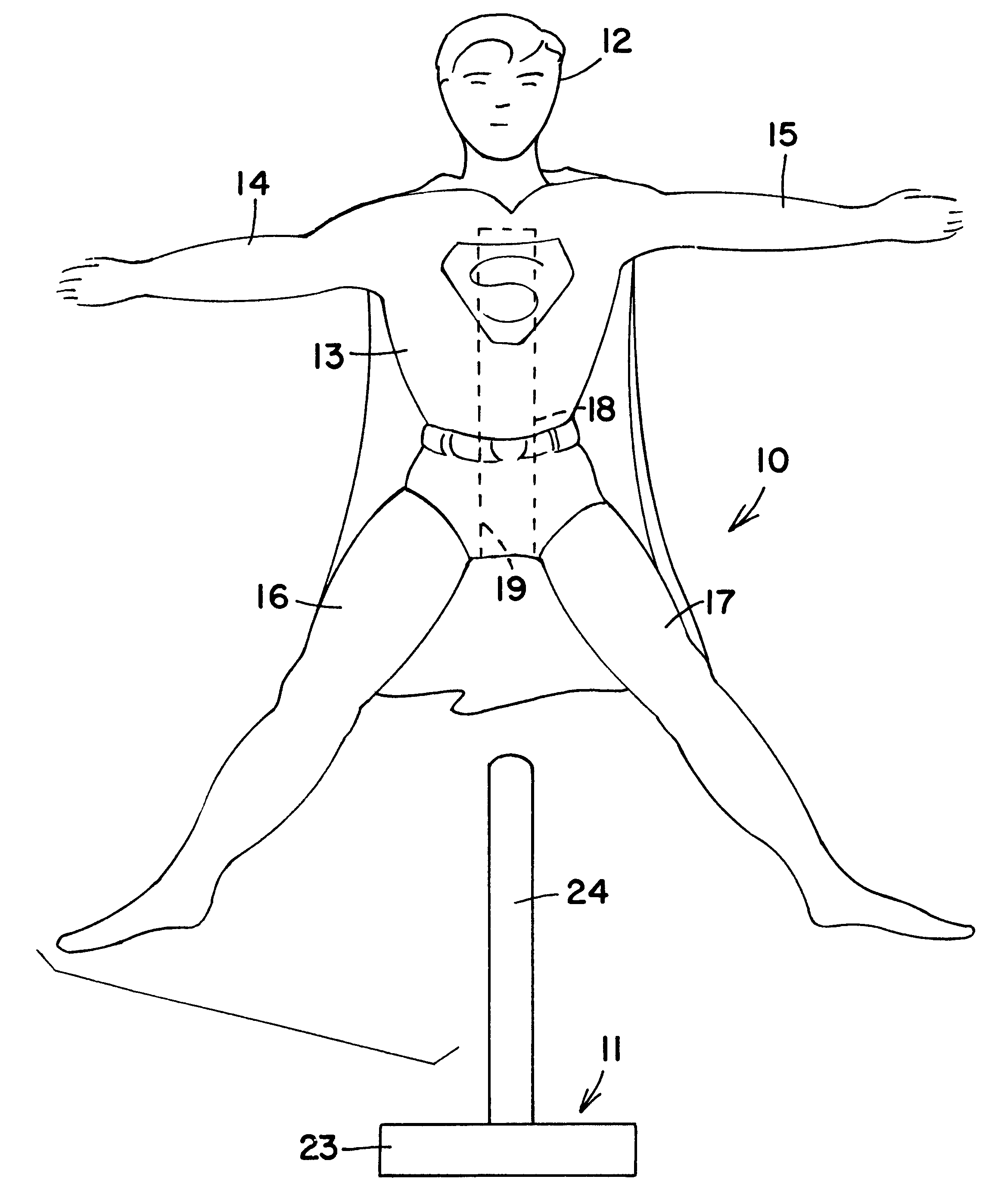 Figure-like toy projectile and launching platform assembly