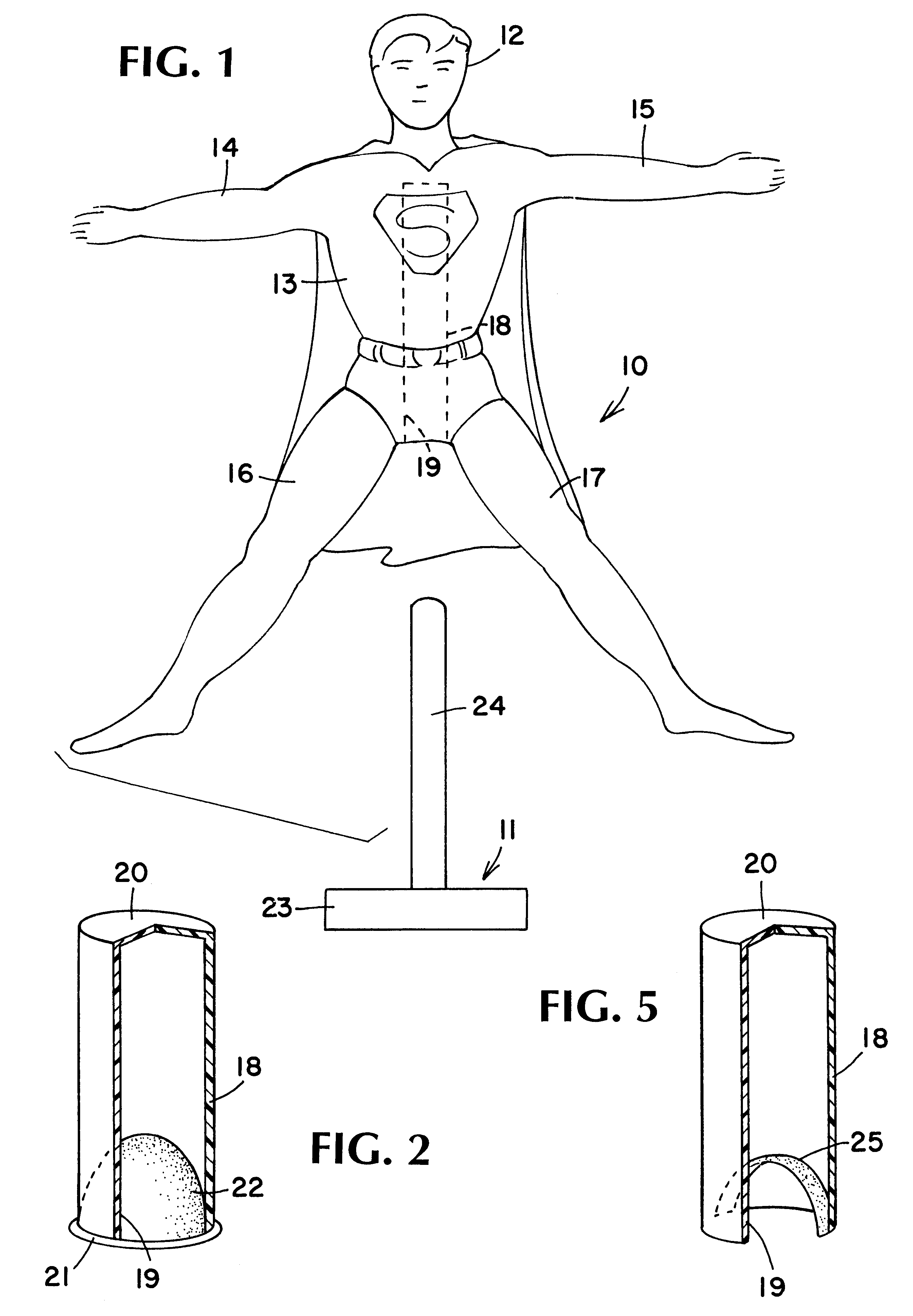 Figure-like toy projectile and launching platform assembly