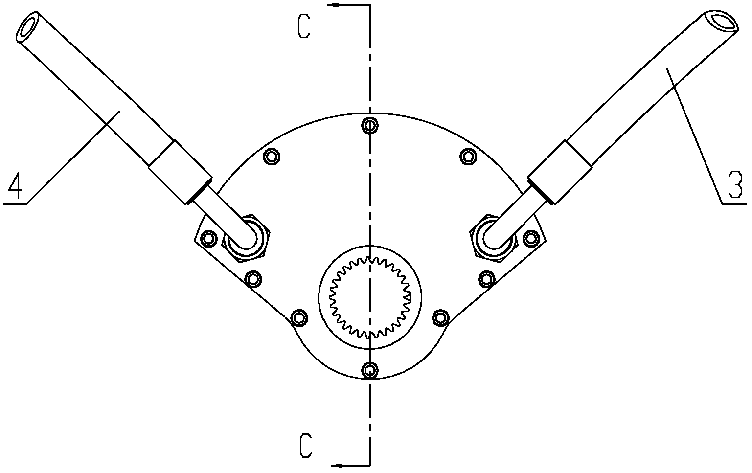 Swing mechanism and pumping system and concrete device