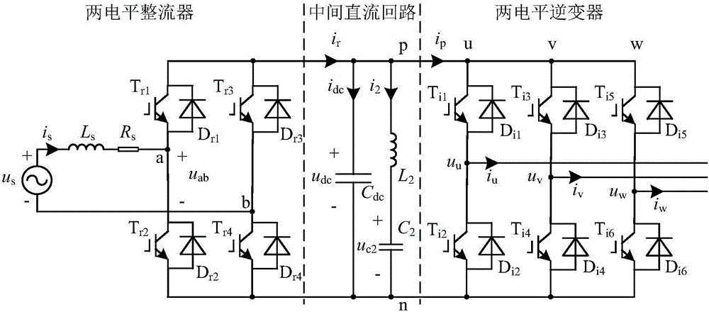 High-speed real-time simulation method for two-level rectifier and inverter