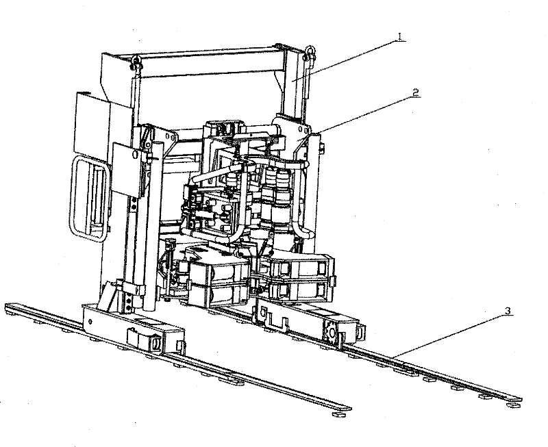 A floor rail type highly integrated intelligent iron driller