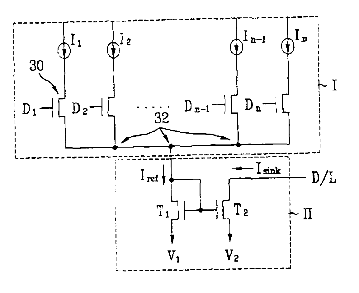 Driving IC of an active matrix electroluminescence device