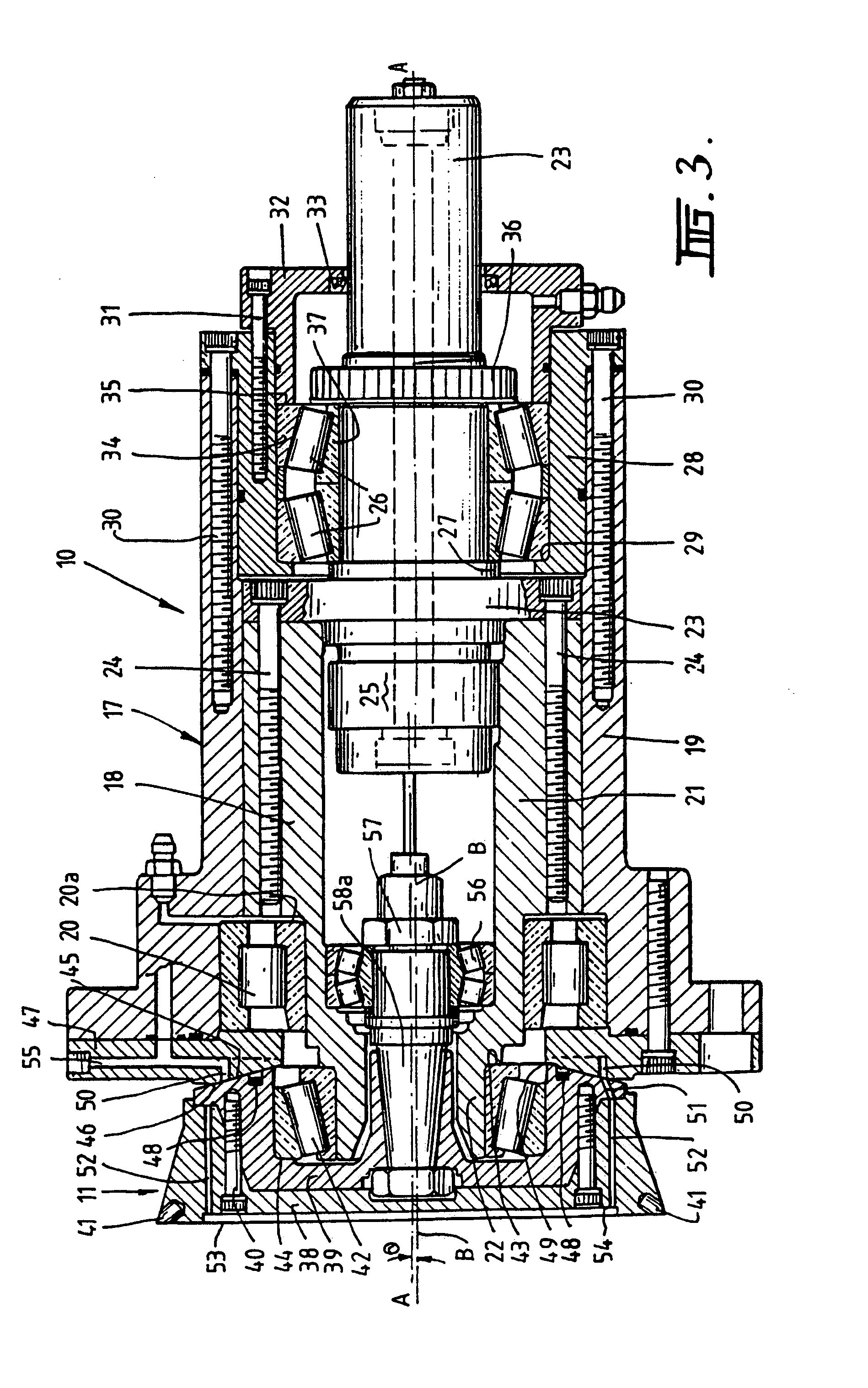 Rock boring device with an oscillating and nutating rotary disc cutter