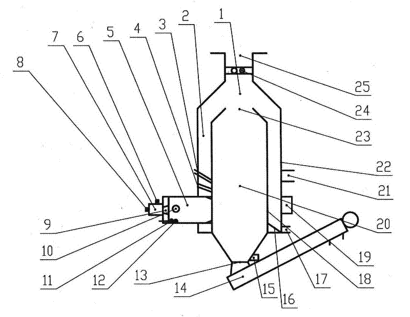 Combustion method and device for pulverized coal hot air furnace