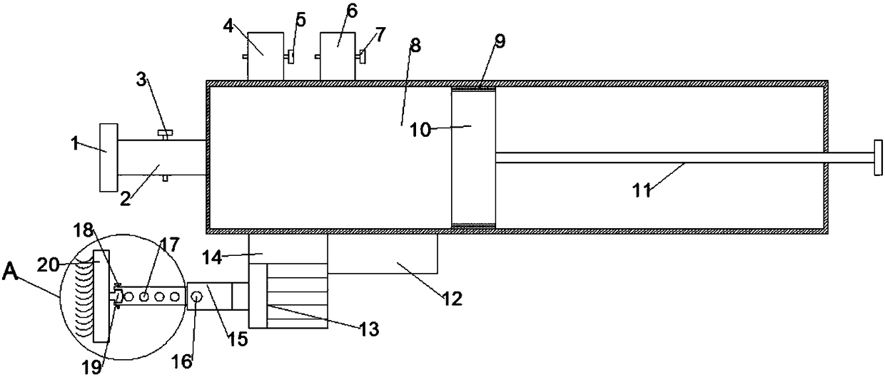 Cleaning device with convenient-to-replace brush head for gene detector