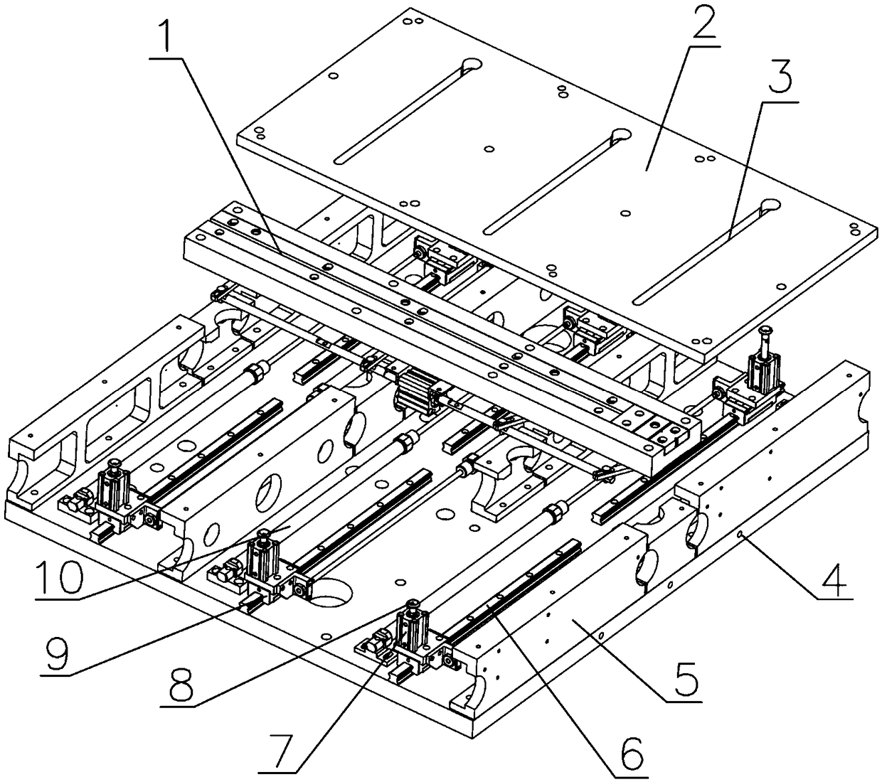 Double positioning mechanism for PCB numerical-control machine tool