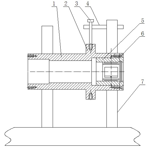 Fixture for machining depth cavity for dynamic and static pressure bearings by using inner-aperture grinder