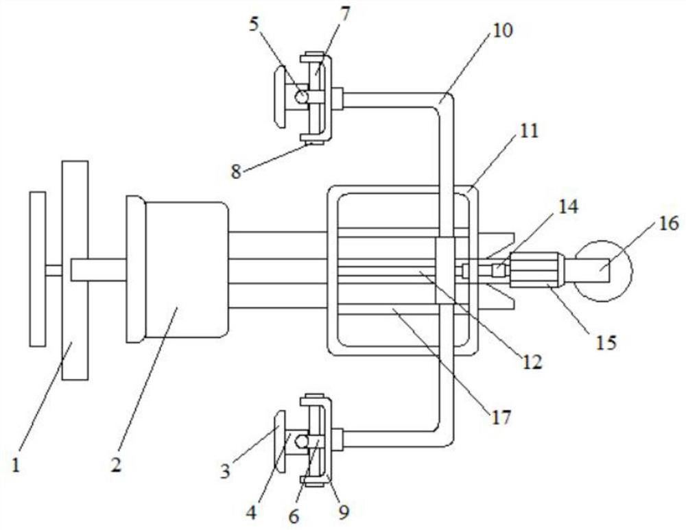 Metal frame crotch pulling equipment structure