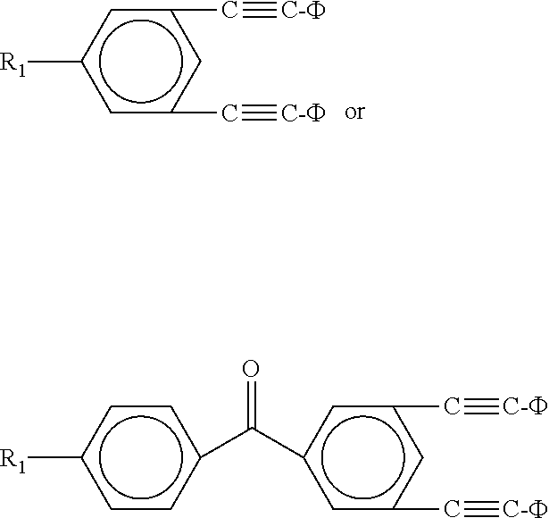 Oligomers with di-phenylethynyl endcaps