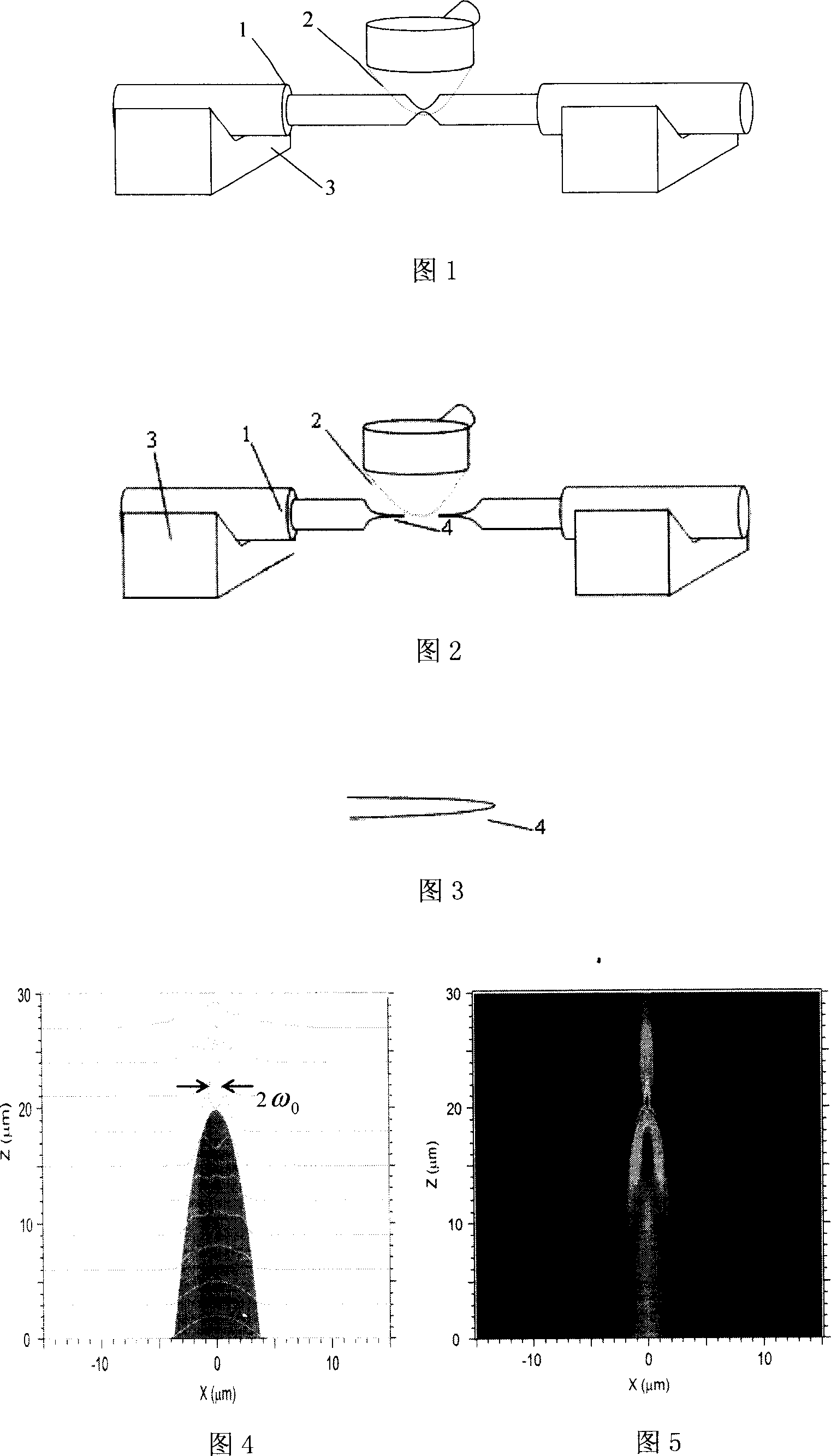 Melting and pulling method for manufacturing optical tweezers of parabolic microstructure single fiber