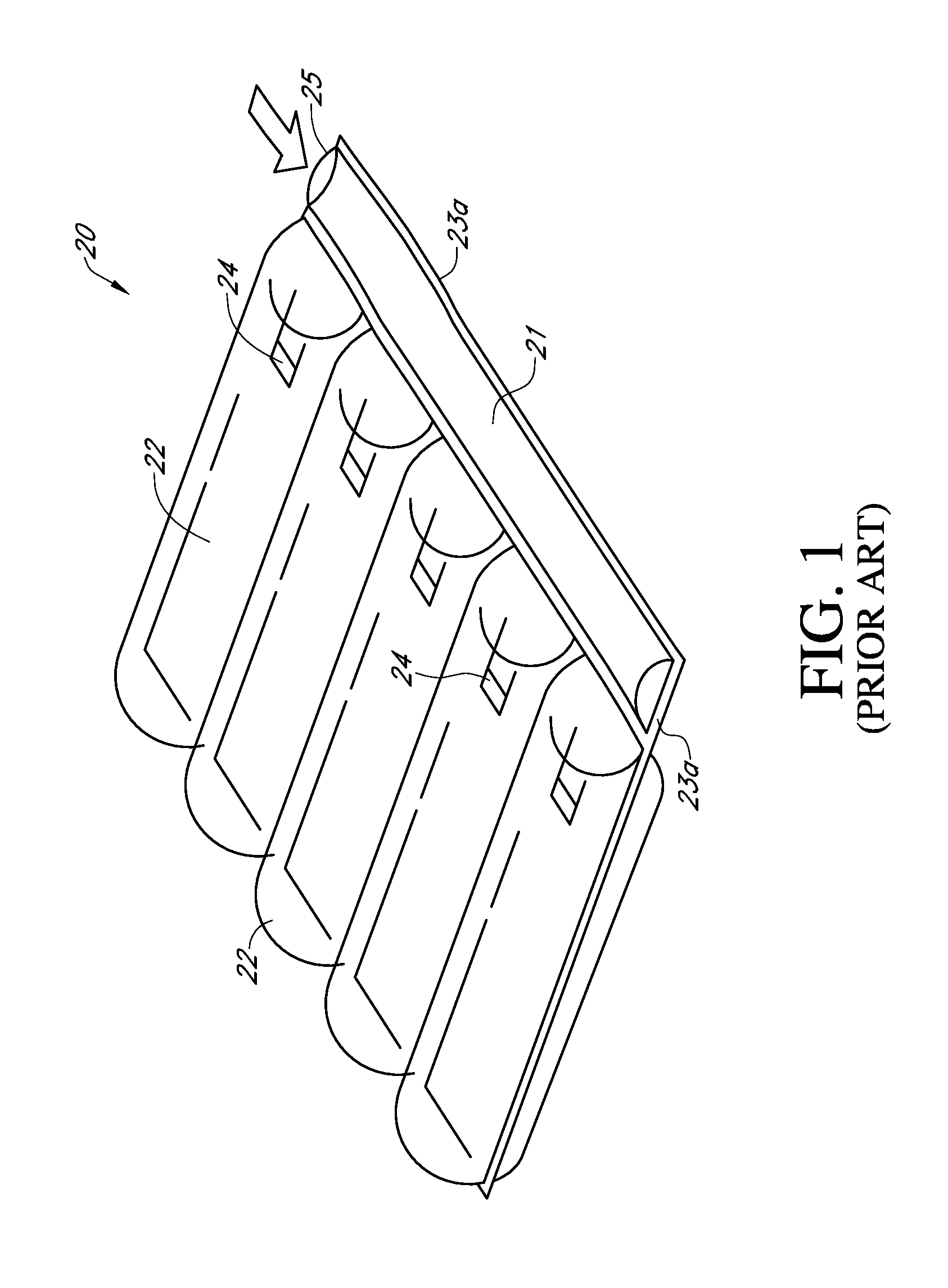 Structure of inflatable packaging device