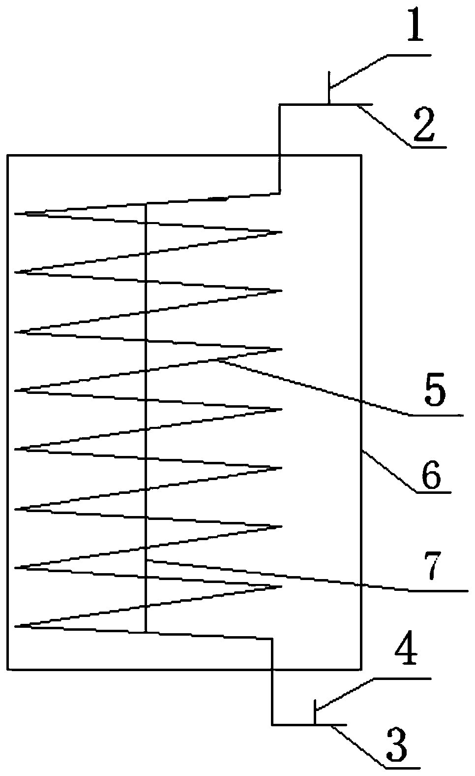 A direct heating type heat pump water heater multi-process three-tube heat exchanger