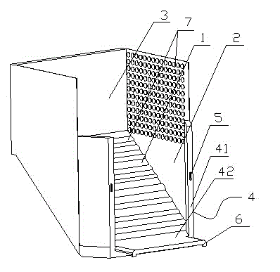 Damping device for falling groove of injection molding machine