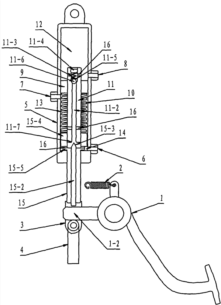 An operating method of a tractor clutch operating device with hydraulic power assist