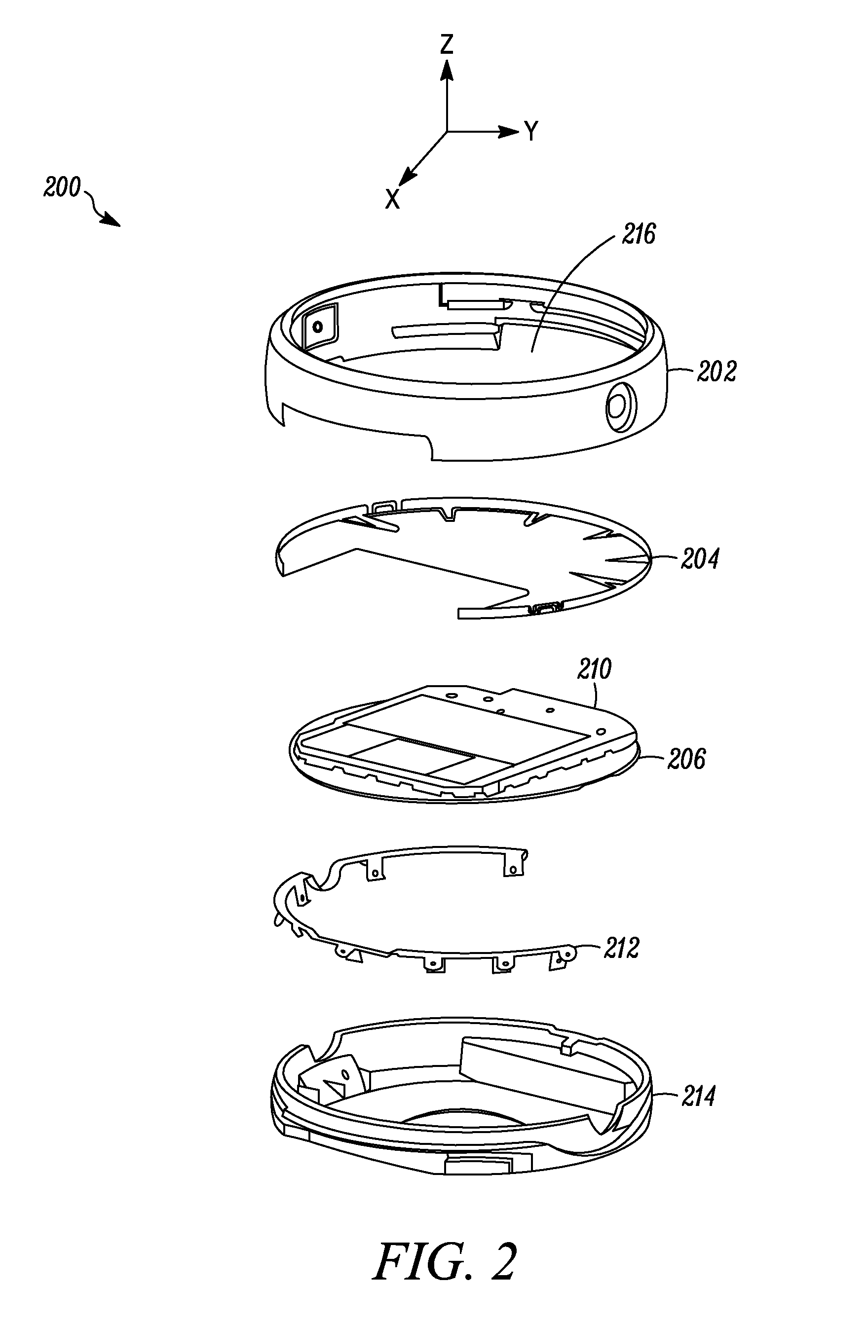Antenna system and method of assembly for a wearable electronic device