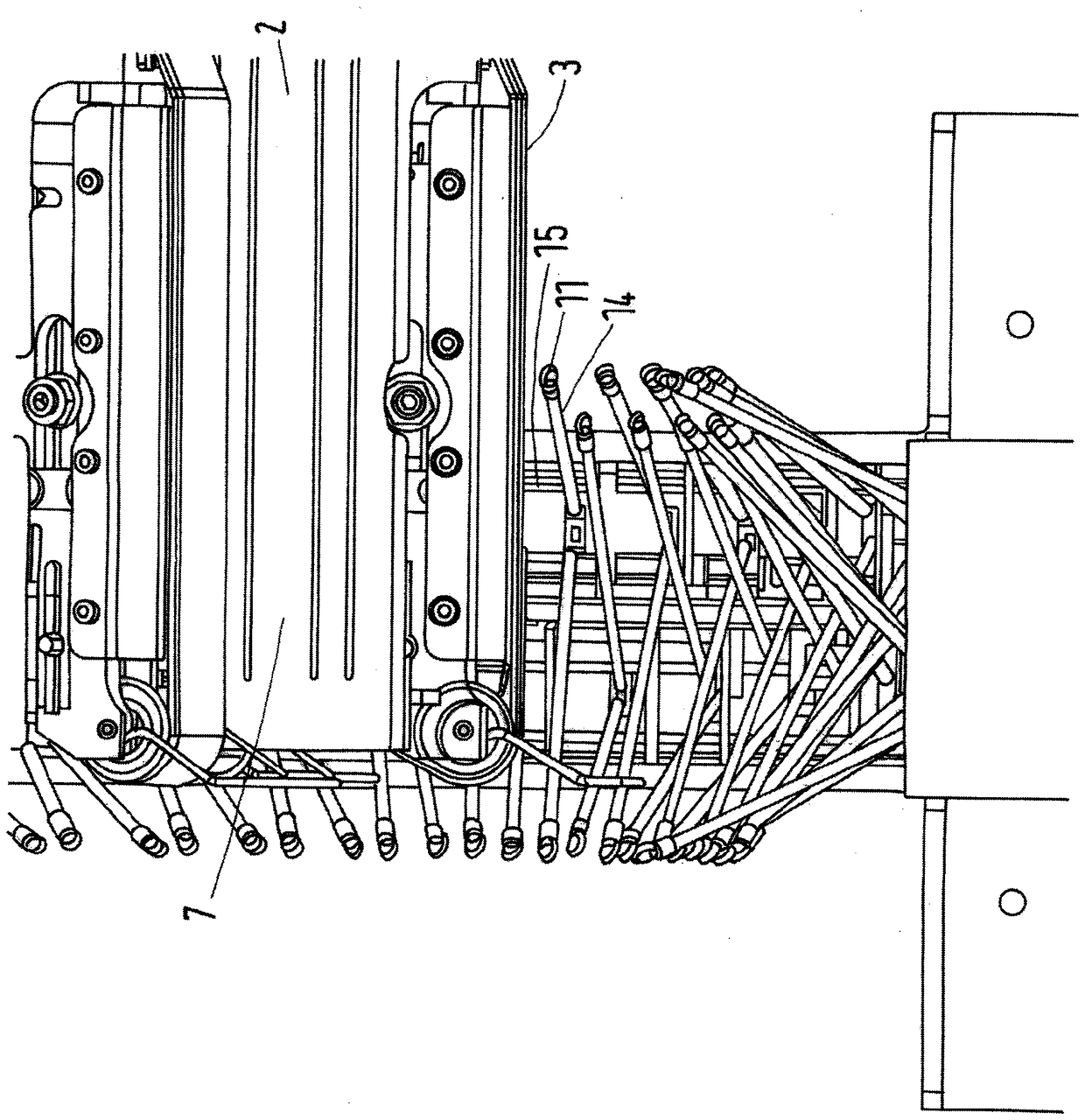 Jacquard chain warping machine