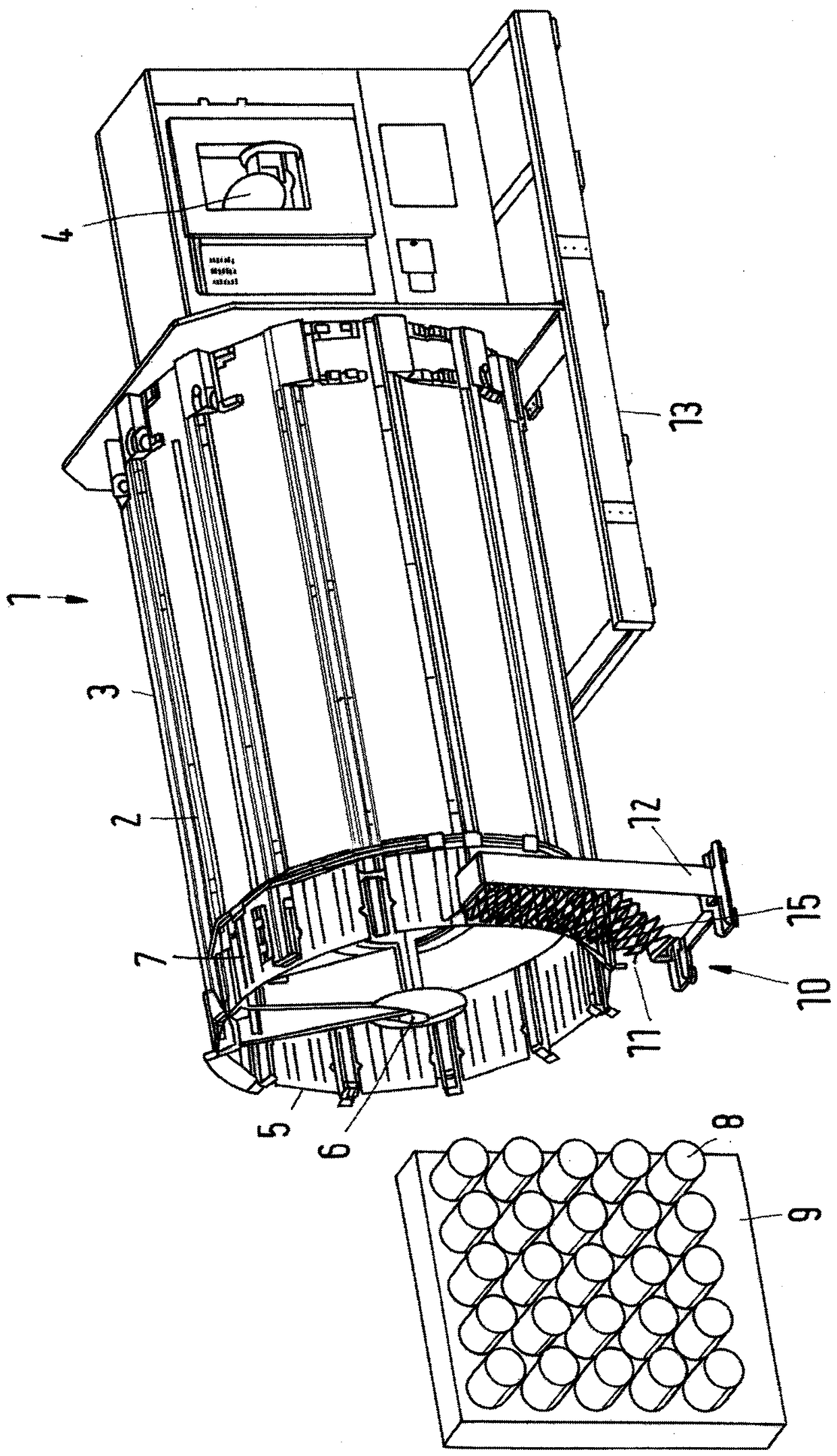 Jacquard chain warping machine