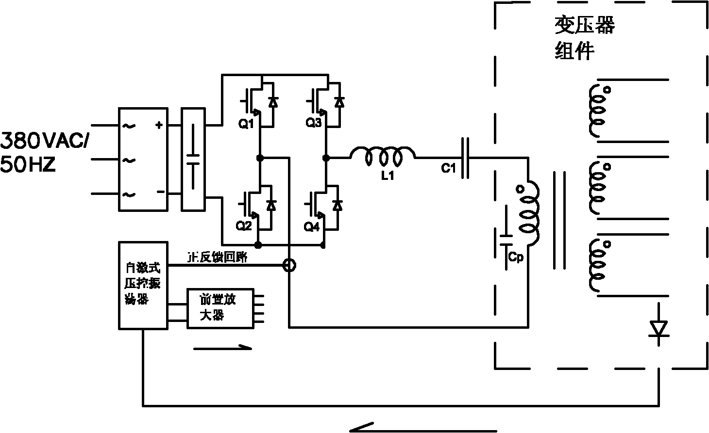 Method for testing resonant power amplifying circuit