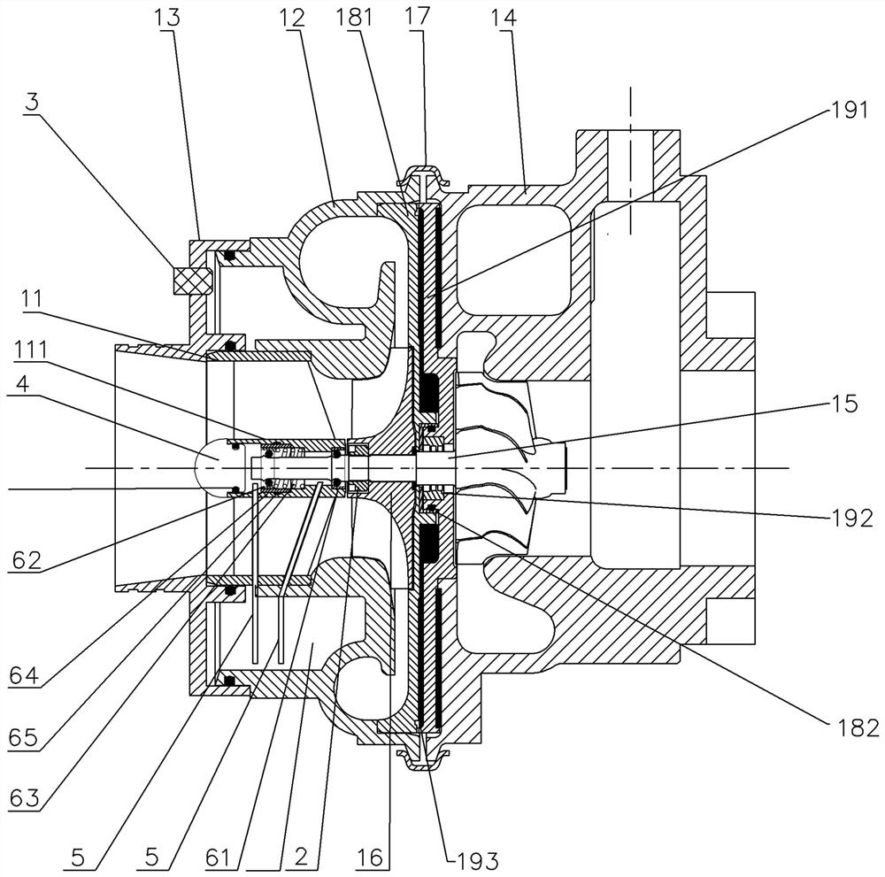 Shafting structure of self-lubricating turbocharger ball bearing
