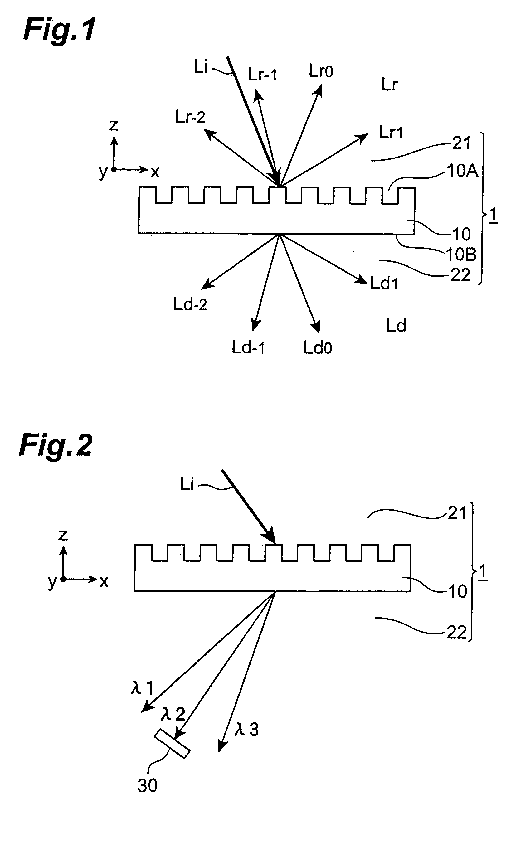 Diffraction grating element